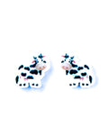 Jersey dairy cow studs | animal earrings | farm earrings