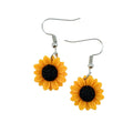Sunflower Drops | Floral Earrings | Nature Earrings: 18mm