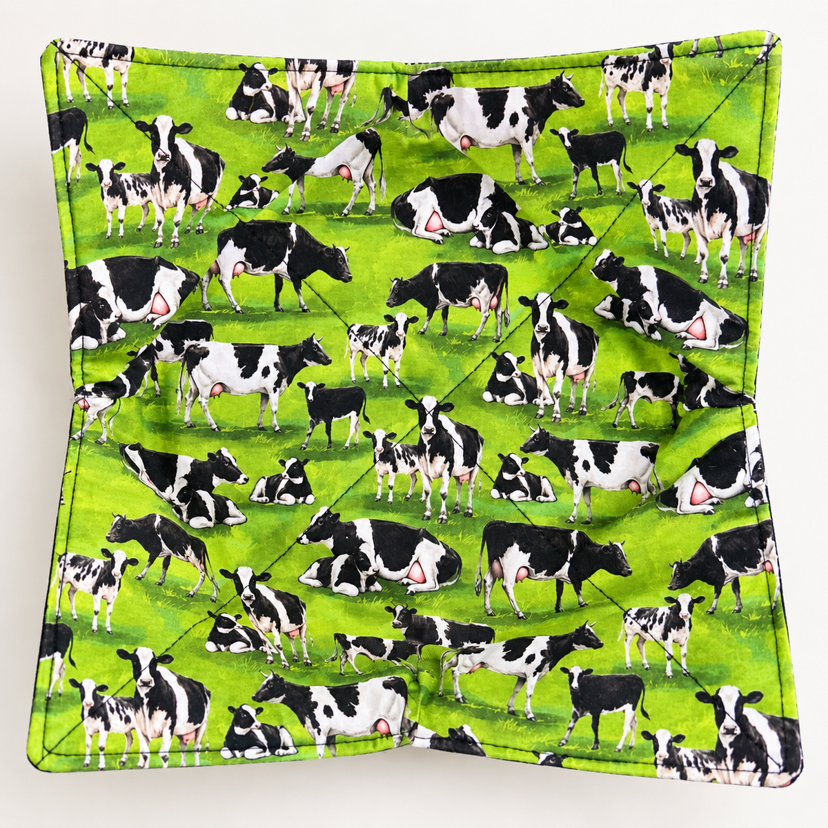 JOMI Handmade Dairy Cows Microwave Bowl Holder 🐄💚